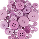 Lilac Buttons in Mixed Sizes - 100g Bag